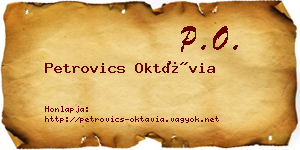 Petrovics Oktávia névjegykártya